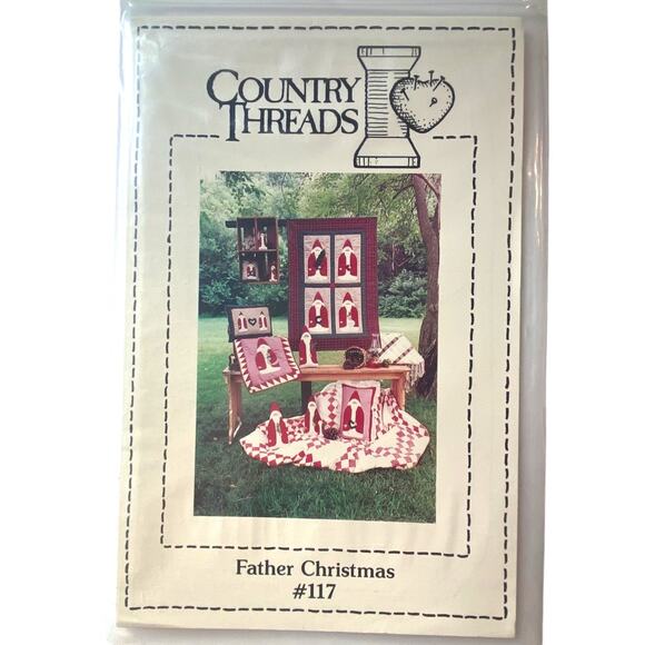 Country Threads 117 Father Christmas Pattern Holiday Home Decor Versatile - Picture 2 of 5